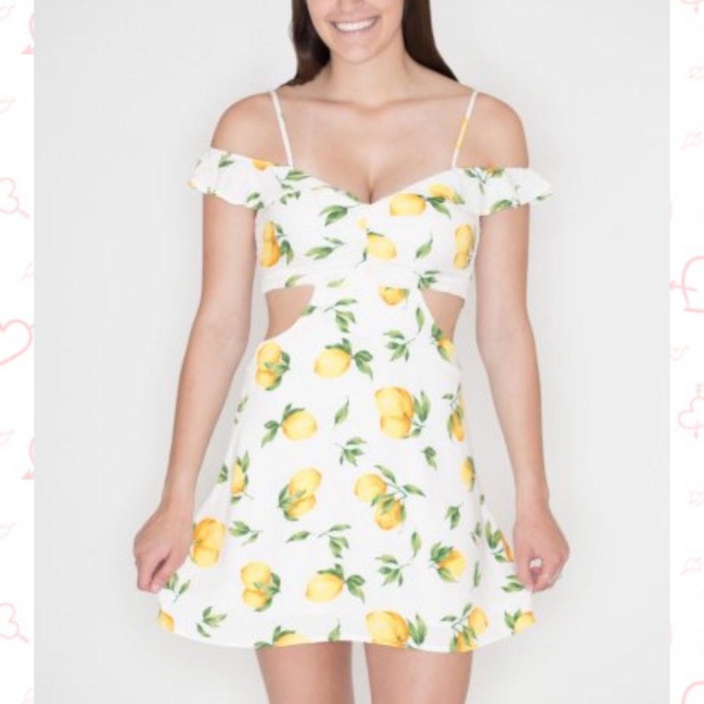 Wild Honey Lemon Print Sundress